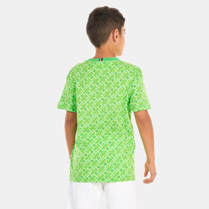 Tommy Hilfiger Kids' Monogram Print T-Shirt (Older Kids) Green Tommy Hilfiger Kids' Monogram Print T-Shirt (Older Kids) Green image number 1