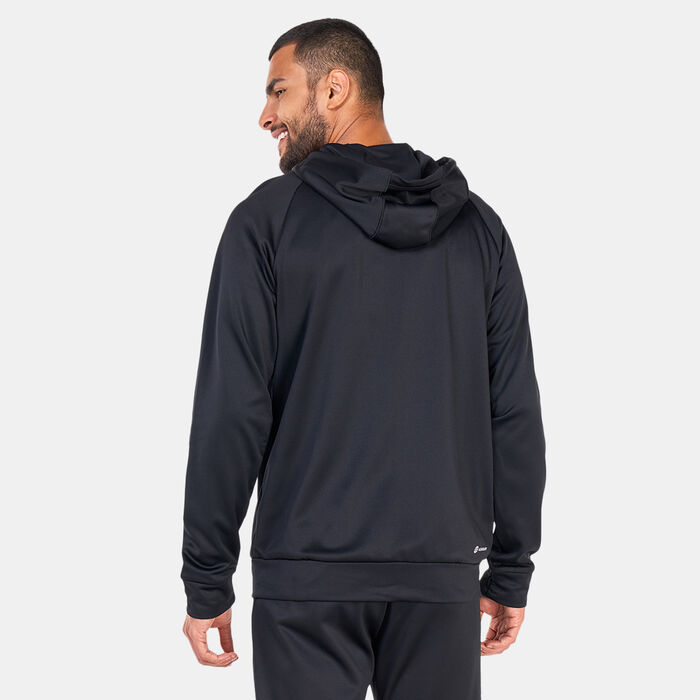 adidas Men's AEROREADY Game and Go Small Logo Full-Zip Hoodie Black image number 1