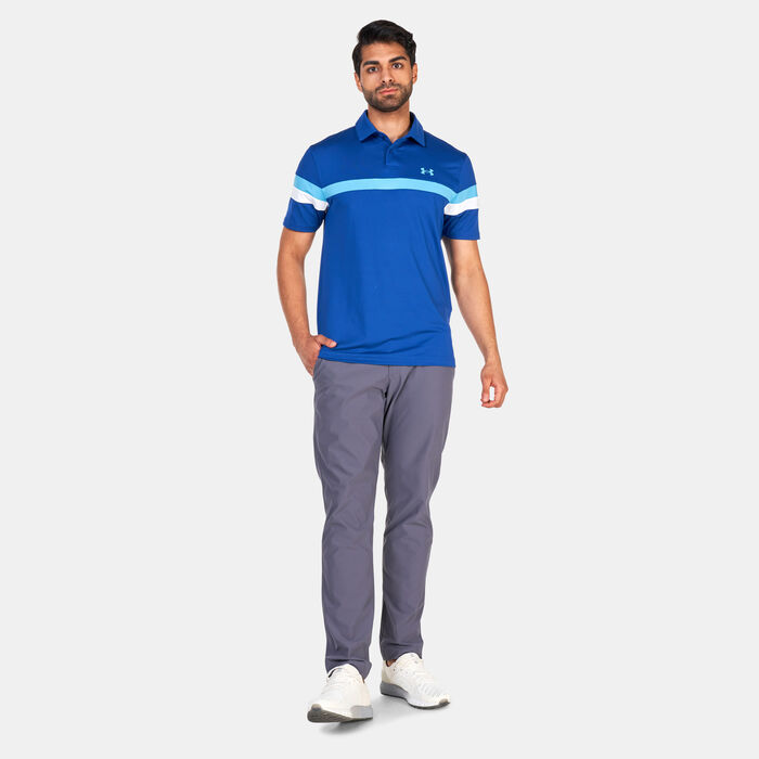Under Armour Men's T2G Color Block Polo Shirt Blue image number 2