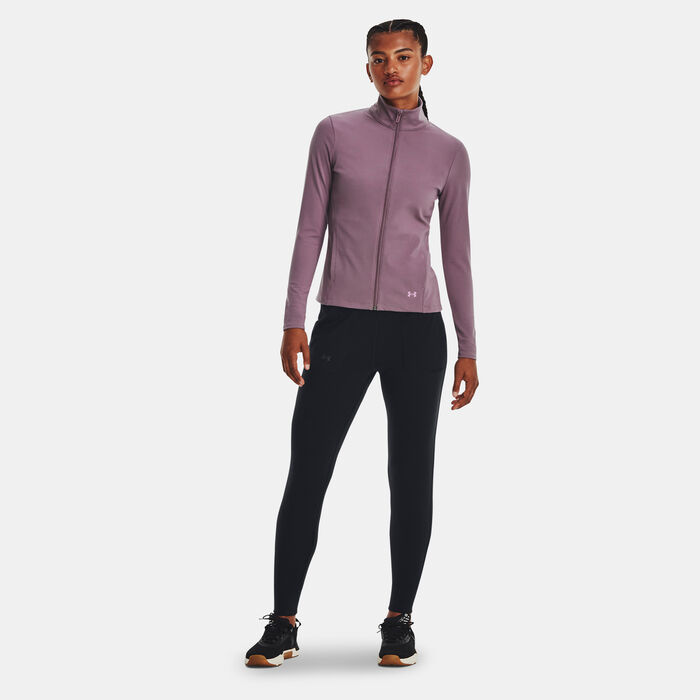 Under Armour Women's Motion Full-Zip Training Track Jacket Purple image number 2