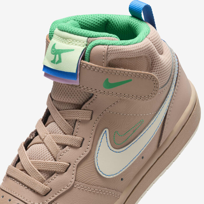 Nike Kids' Court Borough Mid 2 SE Shoes Beige Nike Kids' Court Borough Mid 2 SE Shoes Beige image number 8