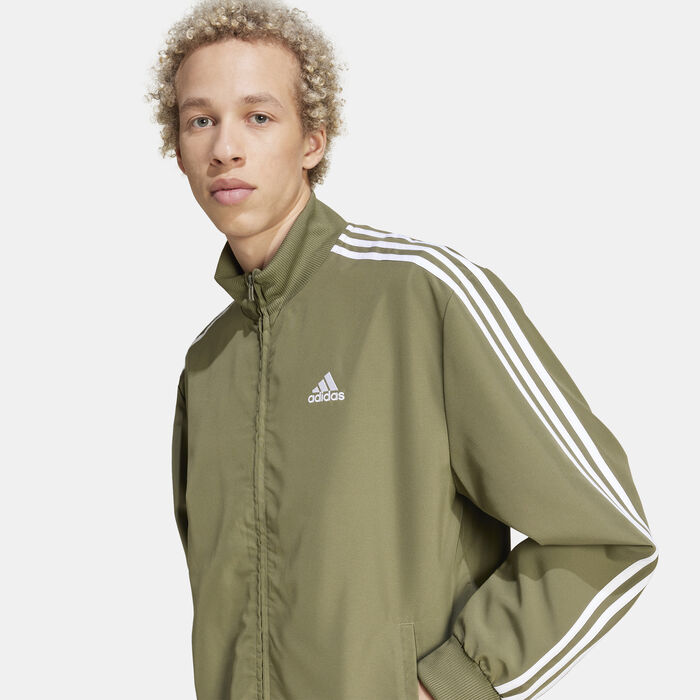 adidas Men's 3-Stripes Woven Track Suit Green image number 4