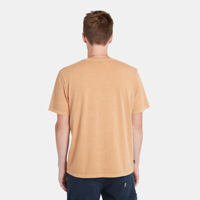 Timberland Men's Garment Dye Logo Graphic T-Shirt Brown