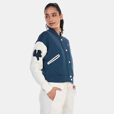 PUMA Women's x OLIVIA AMATO Varsity Training Jacket Blue