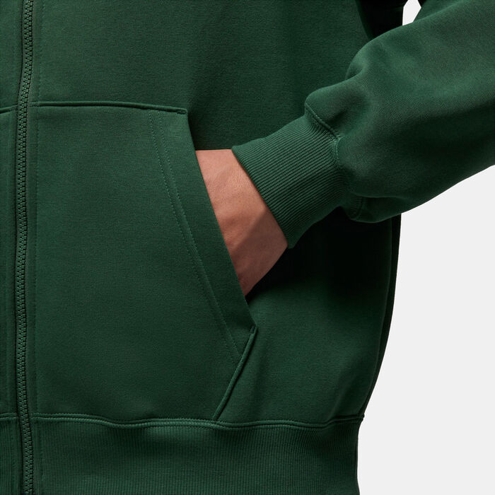 Jordan Men's Brooklyn Fleece Full-Zip Hoodie Green Jordan Men's Brooklyn Fleece Full-Zip Hoodie Green image number 4