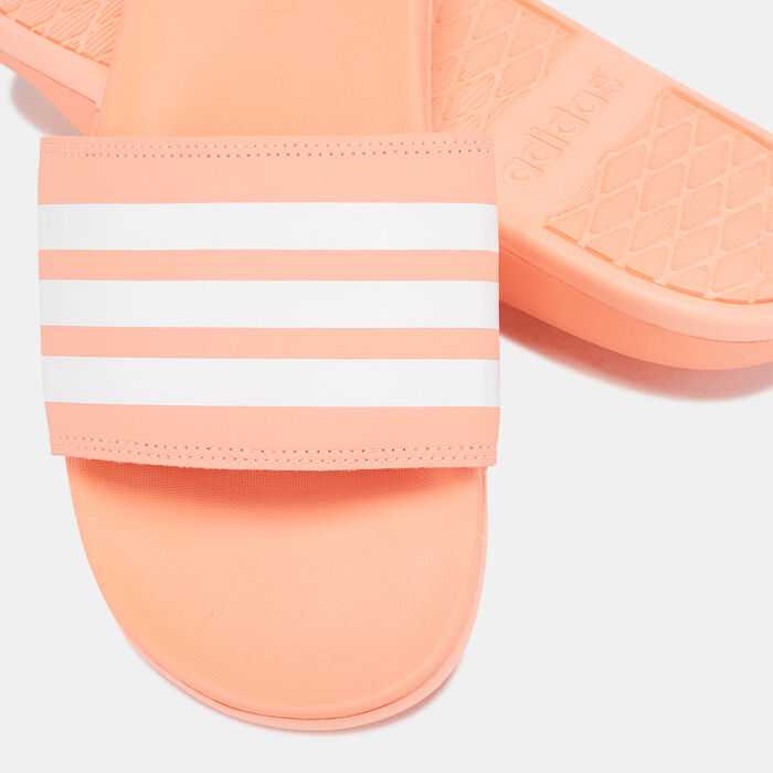 adidas Women's Adilette Cloudfoam Slides Peach in KSA SSS
