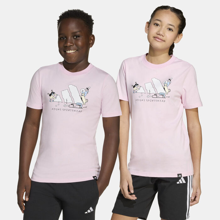 adidas Kids' Winter Sports Graphic T-Shirt Pink image number 4