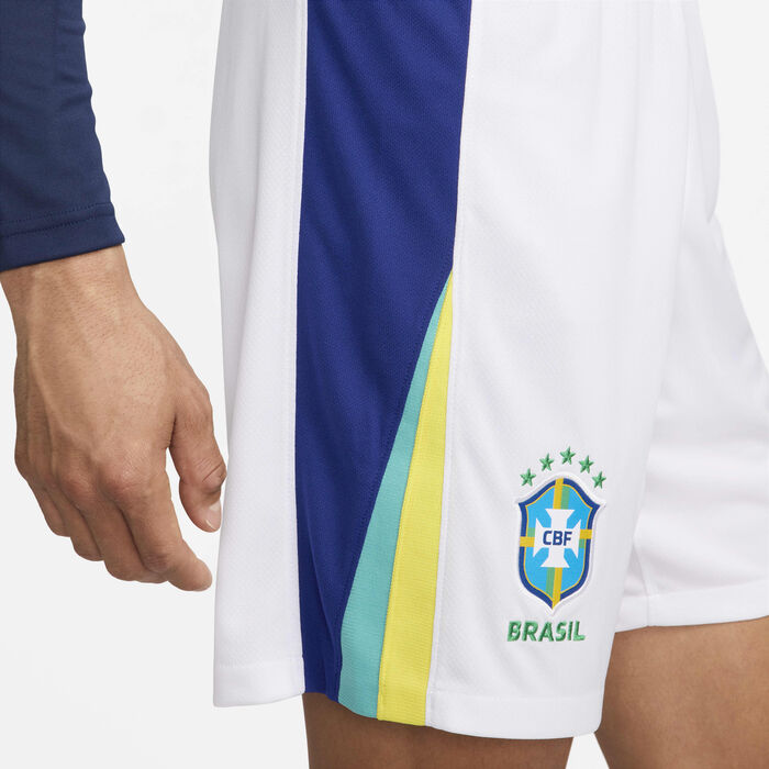 Nike Men's Brazil 2024 Stadium Away Dri-FIT Football Replica Shorts White Nike Men's Brazil 2024 Stadium Away Dri-FIT Football Replica Shorts White image number 4
