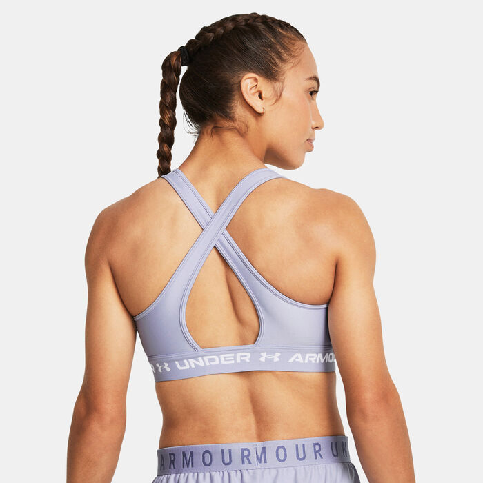 Under Armour Women's Armour Medium-Support Training Sports Bra Purple image number 1