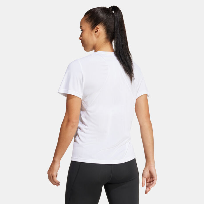 adidas Women's AEROREADY Designed for Training Graphic T-Shirt White adidas Women's AEROREADY Designed for Training Graphic T-Shirt White image number 1