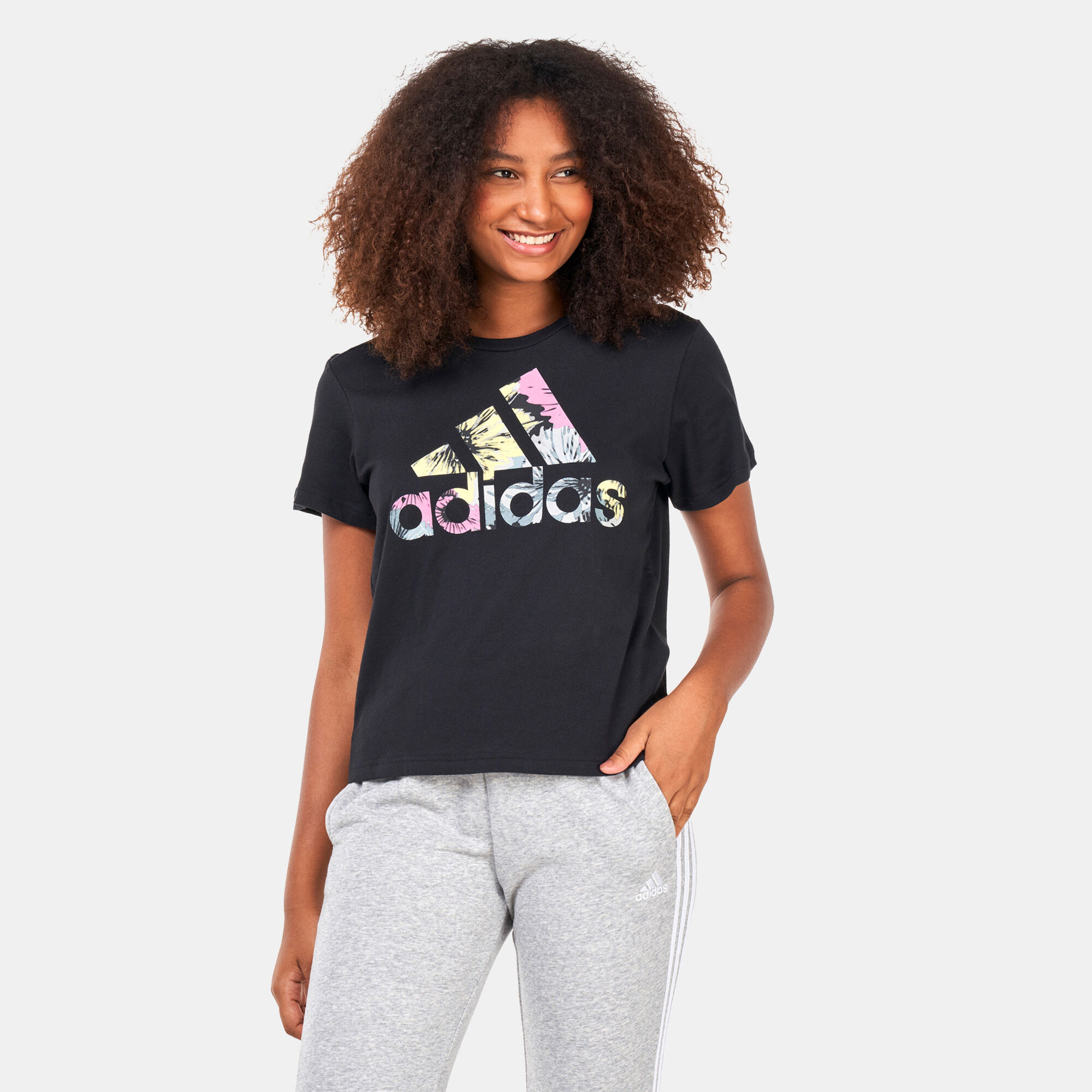 Buy adidas Women s AOP Reg T Shirt Black in KSA SSS