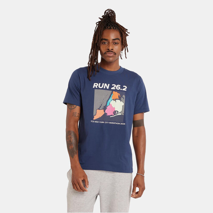 New Balance Men's NYC Marathon Graphic T-Shirt Blue New Balance Men's NYC Marathon Graphic T-Shirt Blue image number 0