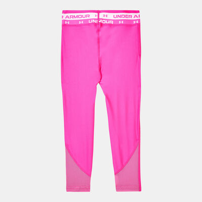 Under Armour Kids' HeatGear® Armour Crop Leggings Pink Under Armour Kids' HeatGear® Armour Crop Leggings Pink