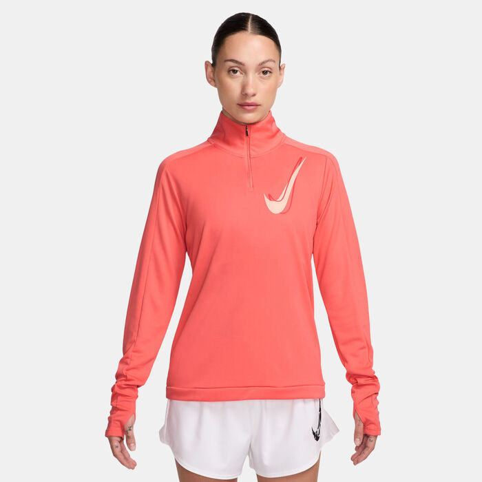 Nike Women's Swoosh Dri-FIT 1/2-Zip Mid Layer Running Top Peach Nike Women's Swoosh Dri-FIT 1/2-Zip Mid Layer Running Top Peach image number 0