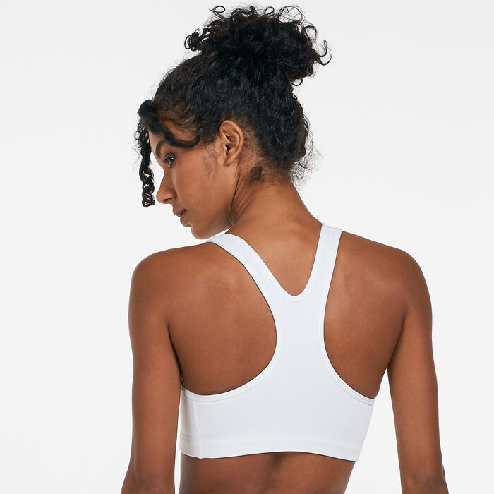 Nike Women's Swoosh Futura Sports Bra White image number 1