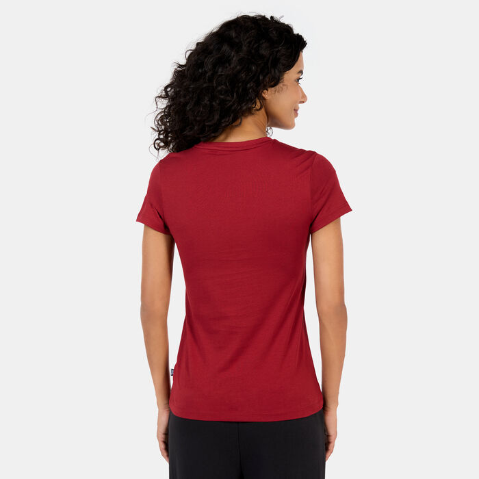 PUMA Women's Essentials Logo T-Shirt Red image number 1