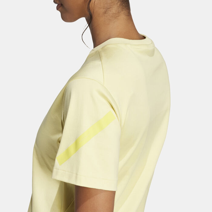 adidas Women's Z.N.E. T-Shirt yellow adidas Women's Z.N.E. T-Shirt yellow image number 4