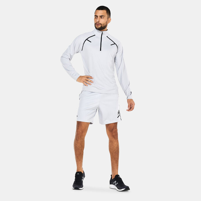 New Balance Men's Tenacity Football Training 1/4 Zip Top Grey New Balance Men's Tenacity Football Training 1/4 Zip Top Grey image number 2