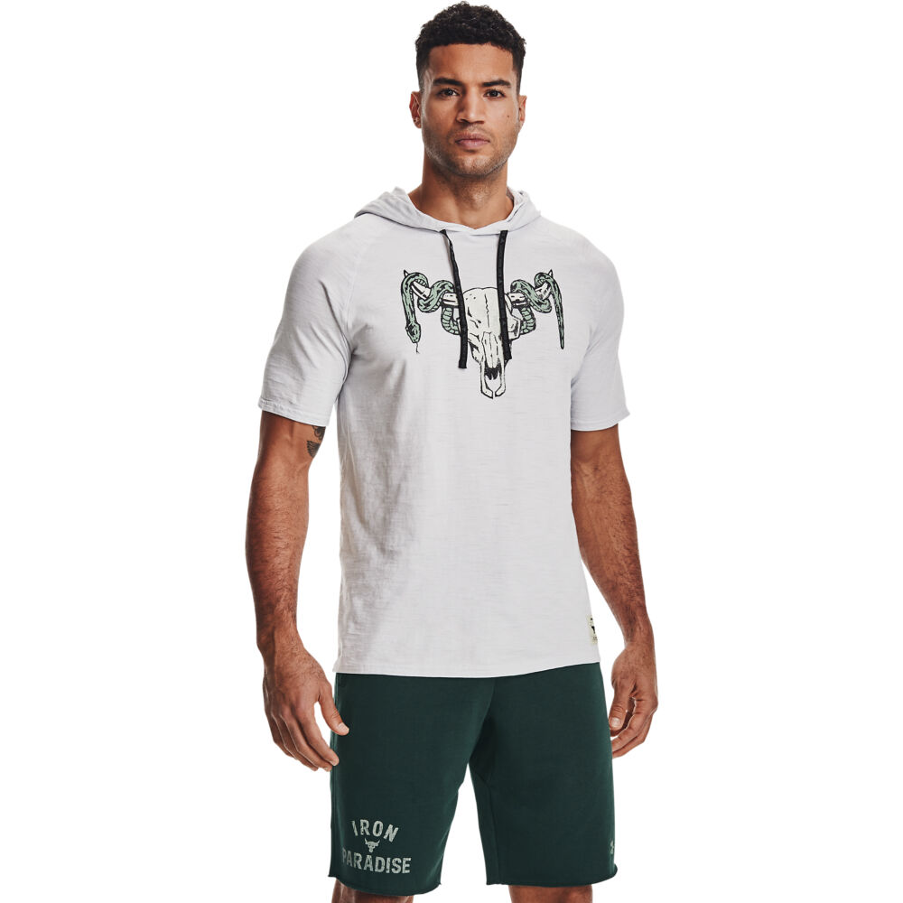 Under armour men's project rock outlet charged cotton short sleeve hoodie