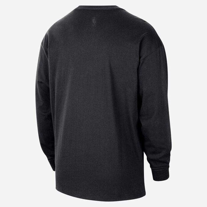 Nike Men's NBA Los Angeles Lakers Courtside Premium Essential T-Shirt Black Nike Men's NBA Los Angeles Lakers Courtside Premium Essential T-Shirt Black image number 1