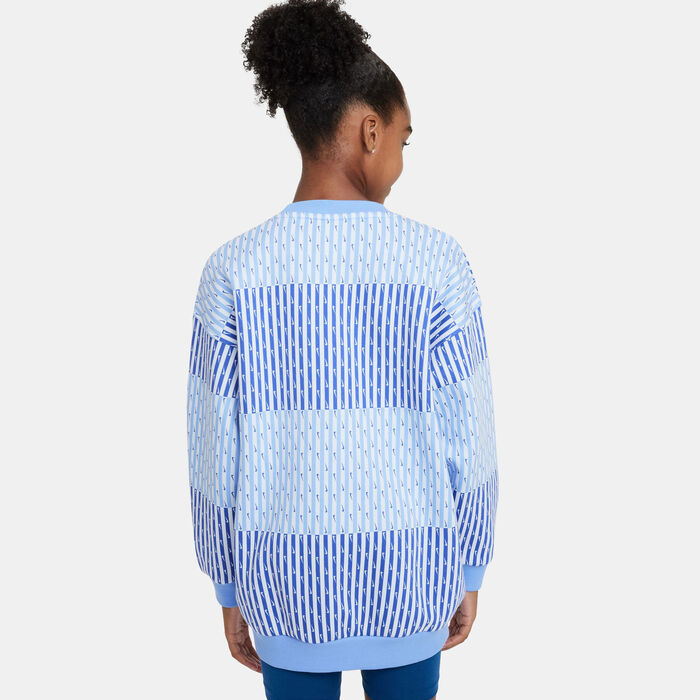 Nike Kids' Sportswear Club Fleece Sweatshirt (Older Kids) Blue Nike Kids' Sportswear Club Fleece Sweatshirt (Older Kids) Blue image number 1