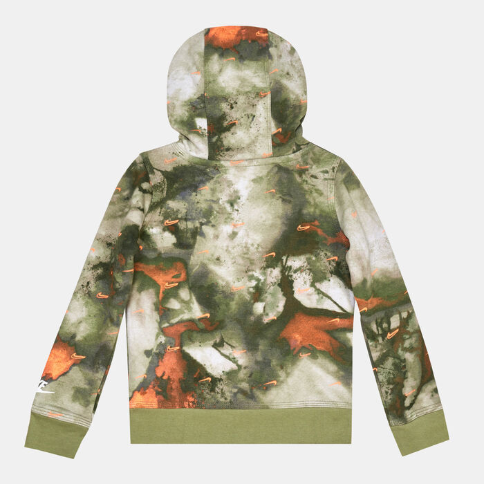 Nike Kids' Sportswear Club Marble Hoodie Green Nike Kids' Sportswear Club Marble Hoodie Green image number 1