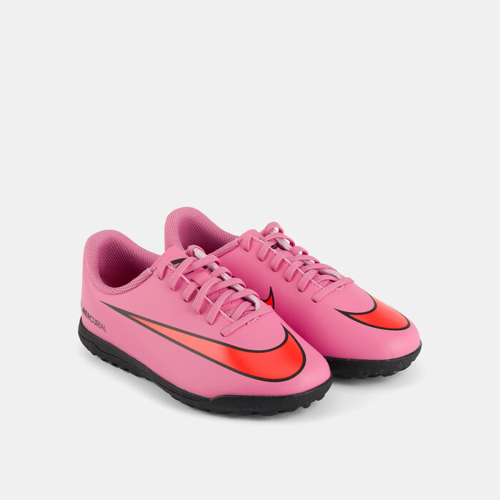 Nike Kids' Mercurial Vapor 16 Club Turf Ground Football Shoes Pink Nike Kids' Mercurial Vapor 16 Club Turf Ground Football Shoes Pink image number 1
