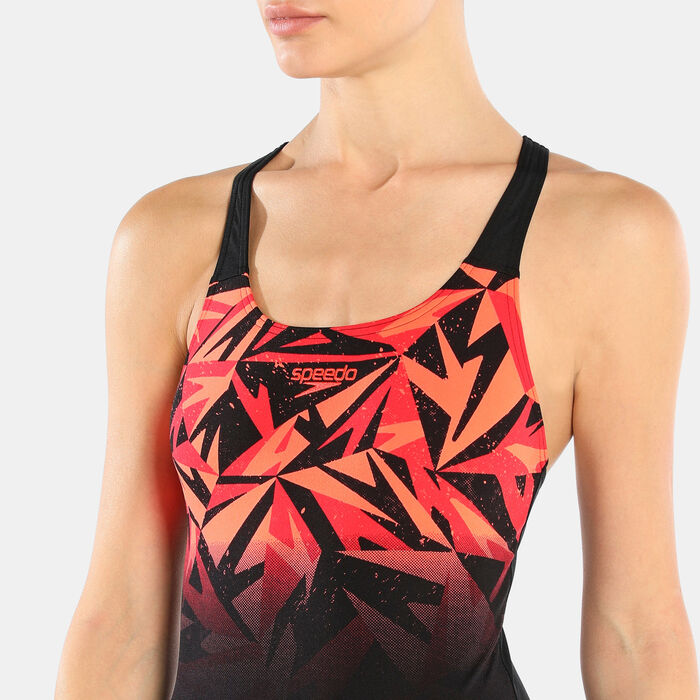 Speedo Women's Hyperboom Placement Muscleback One-Piece Swimsuit Black Speedo Women's Hyperboom Placement Muscleback One-Piece Swimsuit Black image number 3