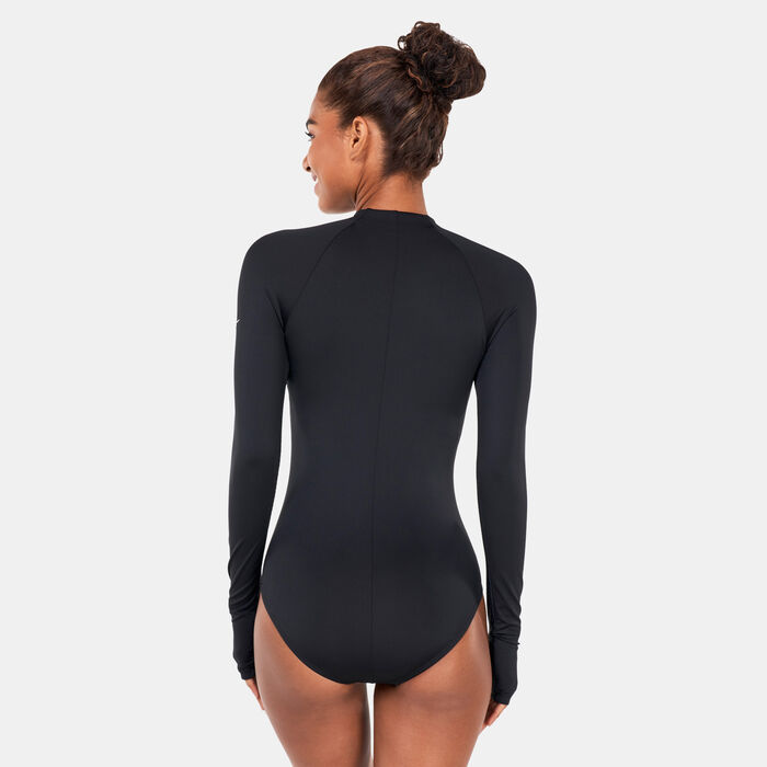 Nike Swim Women's Swim Adventure Long Sleeve One-Piece Swimsuit Black Nike Swim Women's Swim Adventure Long Sleeve One-Piece Swimsuit Black image number 1