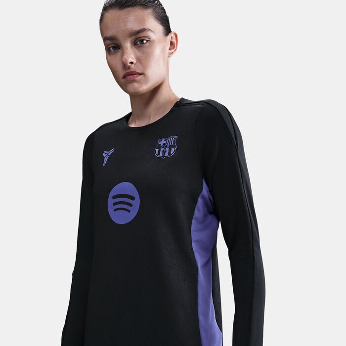 Nike Women's FC Barcelona x Kobe Strike Away Pre-Match Football Top Grey image number 5