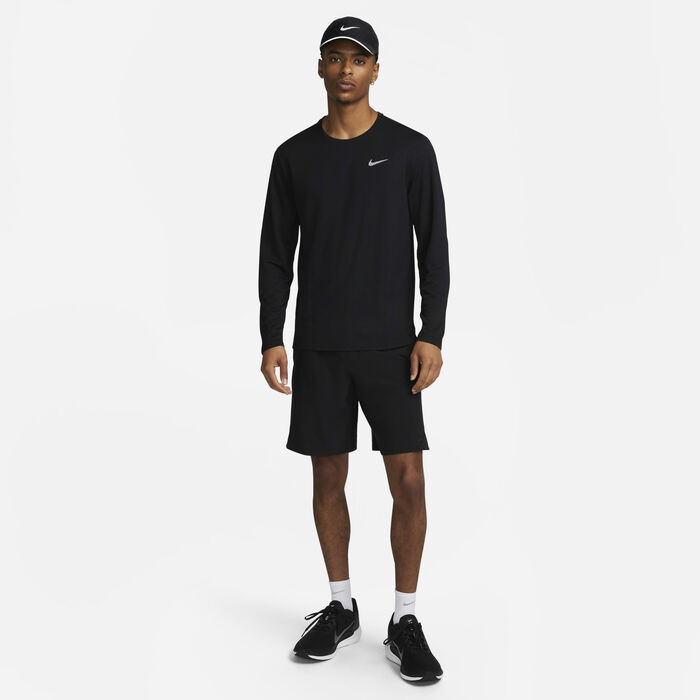 Nike Men's Miler Dri-FIT UV Running Top Black Nike Men's Miler Dri-FIT UV Running Top Black image number 4