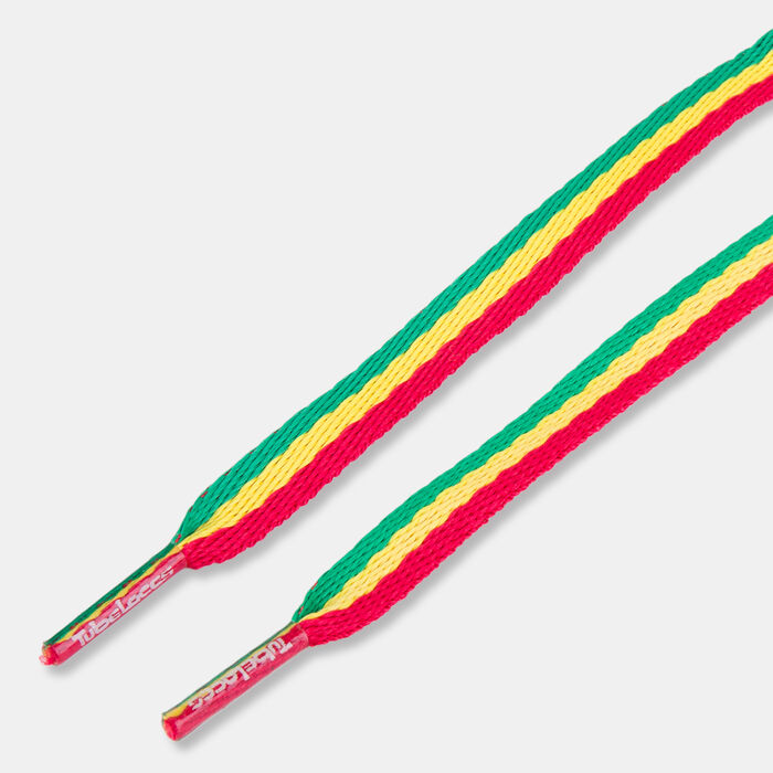 TUBELACES White Flat Rasta Laces (5 Pack) Multi-Color TUBELACES White Flat Rasta Laces (5 Pack) Multi-Color image number 0