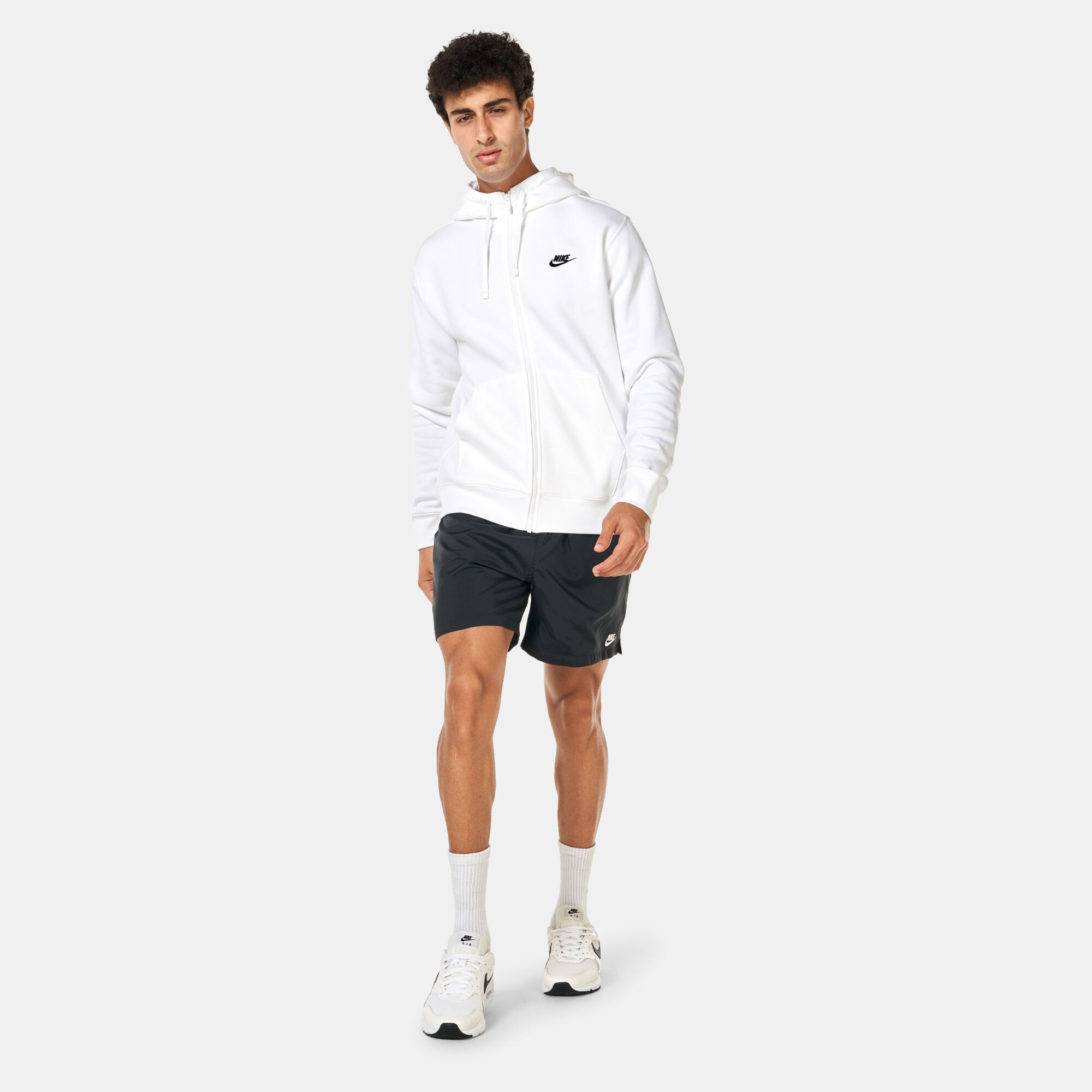 Nike men's sports club fleece hoodie best sale