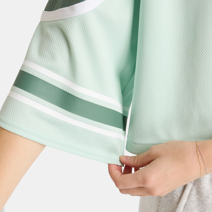 New Balance Women's Jersey Mesh T-Shirt Green New Balance Women's Jersey Mesh T-Shirt Green image number 5