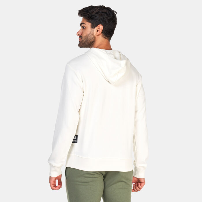 New Balance Men's Hoops Artist Graphic Hoodie White New Balance Men's Hoops Artist Graphic Hoodie White image number 1