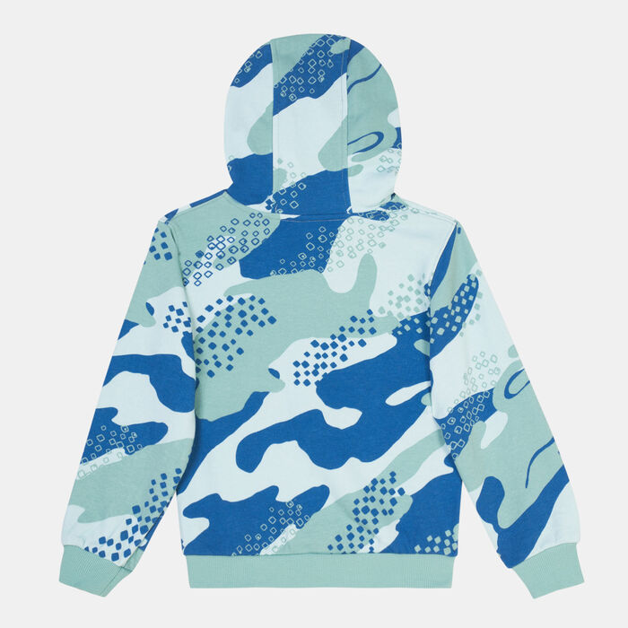 Nike Kids' Seasonal Camo Graphic Pullover Hoodie (Younger Kids) Green image number 1