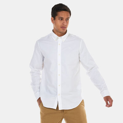 Timberland Men's Oxford Long-Sleeve Shirt White