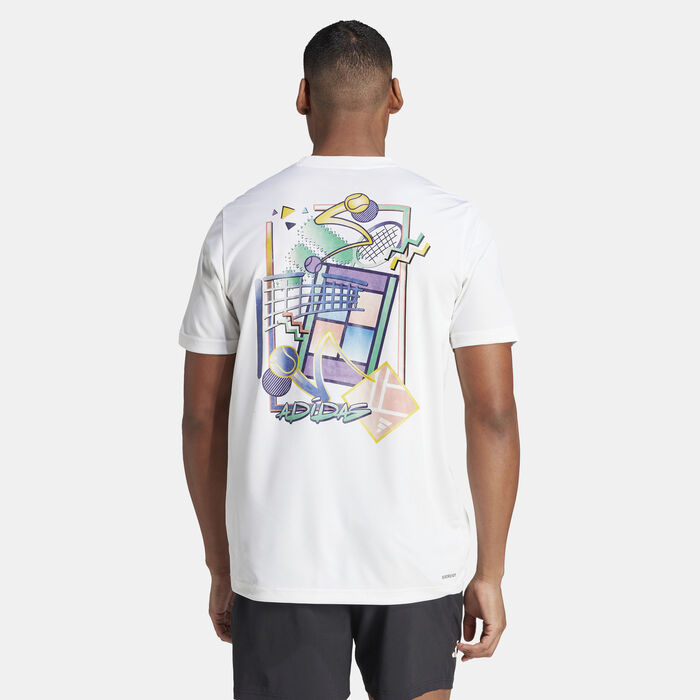 adidas Men's Court Sport Graphic T-Shirt White adidas Men's Court Sport Graphic T-Shirt White image number 1