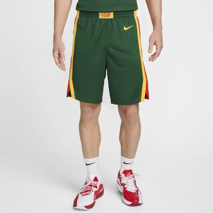 Nike Men's Lithuania Limited Road Basketball Shorts Green Nike Men's Lithuania Limited Road Basketball Shorts Green image number 0