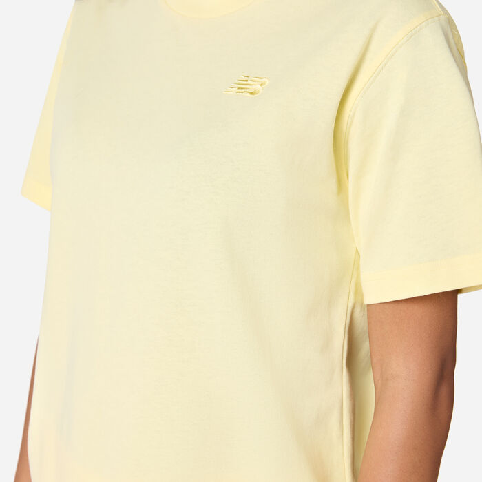 New Balance Women's Athletics Jersey T-Shirt yellow New Balance Women's Athletics Jersey T-Shirt yellow image number 3