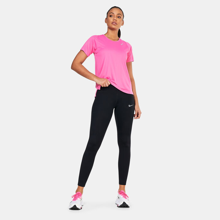 Nike Women's Dri-FIT Race T-Shirt Pink Nike Women's Dri-FIT Race T-Shirt Pink image number 2