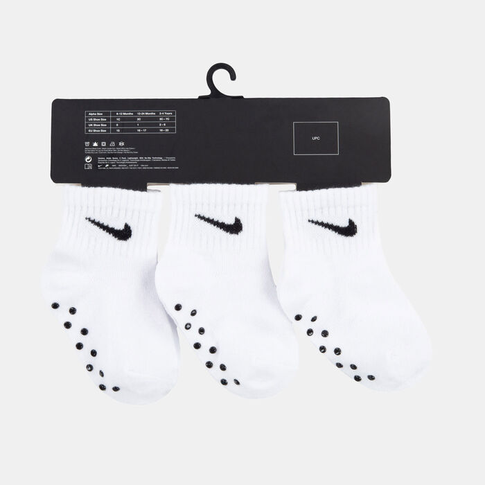 Nike Kids' No-Slip Gripper Ankle Socks (3 Pack) Multi-Color Nike Kids' No-Slip Gripper Ankle Socks (3 Pack) Multi-Color image number 3