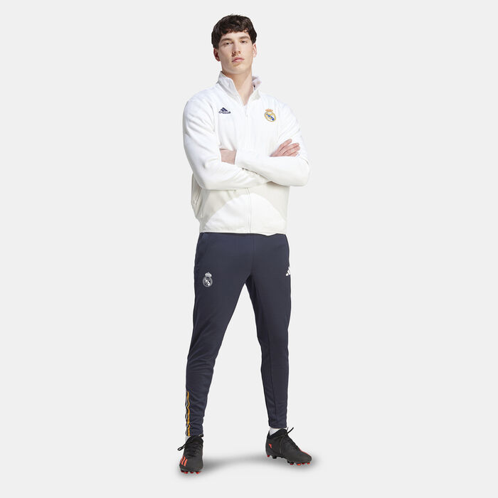 adidas Men's Real Madrid Anthem Jacket White adidas Men's Real Madrid Anthem Jacket White image number 2