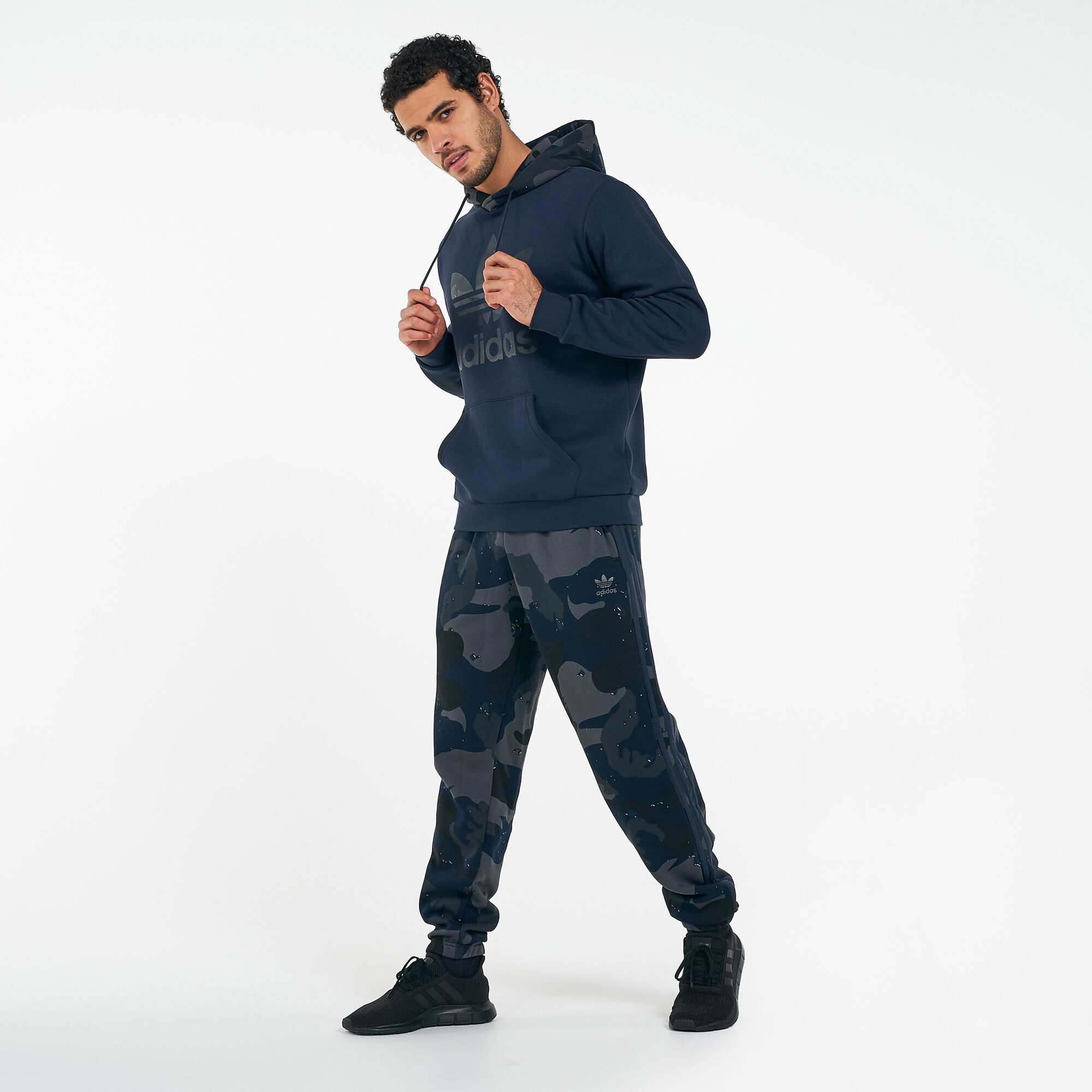 Adidas originals top camo fleece pants