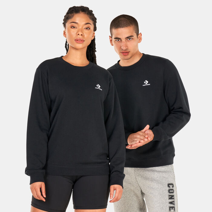 Converse Star Chevron Embroidered Sweatshirt Black Converse Star Chevron Embroidered Sweatshirt Black image number 0