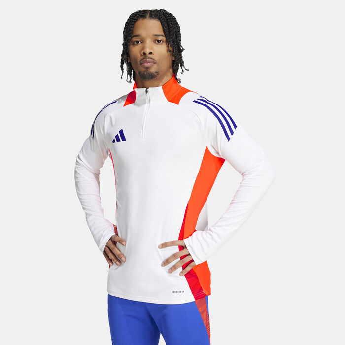 adidas Men's Tiro 24 Competition 1/4-Zip Football Top White image number 0