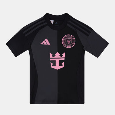 adidas Kids' Inter Miami 25/26 Lionel Messi Away Replica Football Jersey Black
