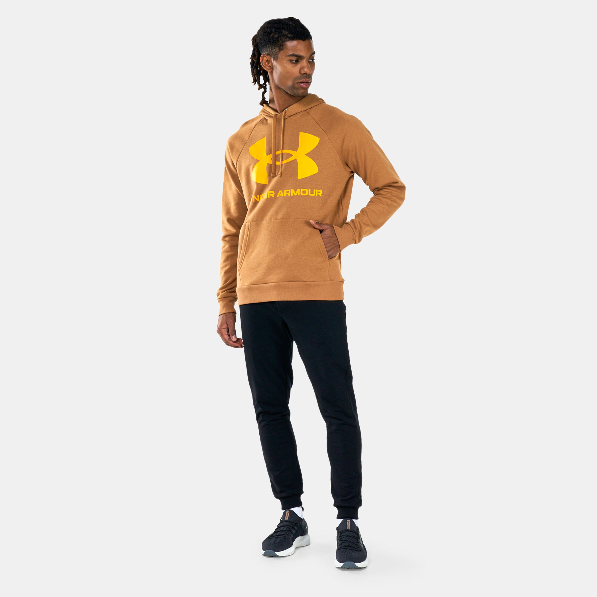 Under armour hoodie men gold deals