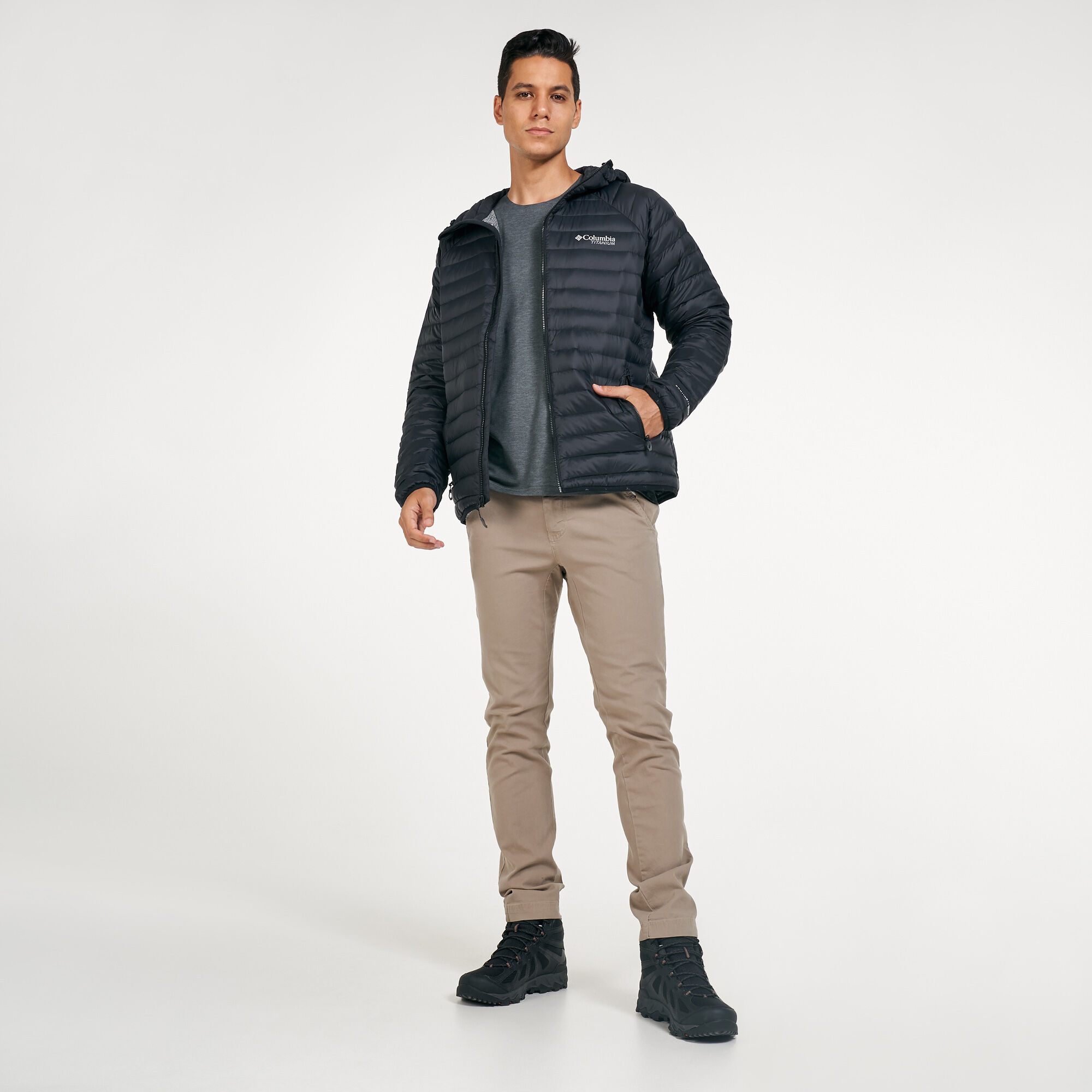 alpha trail down hooded jacket