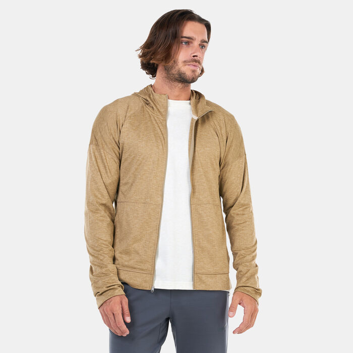 Nike Men's Yoga Dri-FIT Training Jersey Hoodie Beige image number 0